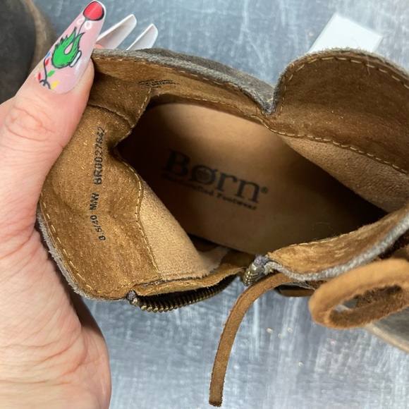 Born Tan Suede Lace-Up Boots - Picture 3 of 4